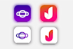 do modern professional android ios mobile app icon logo