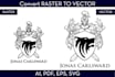 retrace, vectorize your logo or image into vector scalable