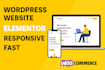 design a responsive wordpress website with elementor and woocommerce