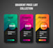 design a pricing list table, menu, chart, figure, diagram