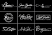 clean signature handwriting scripted cursive autograph logo