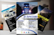 do logistics truck dispatch freight broker flyer automotive delivery