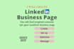 create the best linkedin business page, set up and marketing