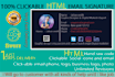 design a responsive clickable HTML email signature