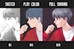 draw semi realistic anime art illustration for pfp, vtuber, oc, fanart