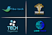 design a modern tech, startup, security, and crypto technology logo