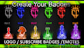 draw twitch emotes, twitch badges, twitch sub badges