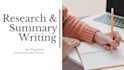 do all sort of research summary writing without plagiarism