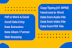 be your virtual assistant for data entry, data mining, web research, copy paste