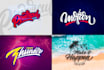 design a custom logo in hand lettering and typographic style