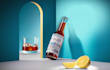 design professional bottle design, can label with a mockup