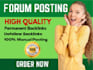 submit 100 forum posting dofollow SEO backlinks link building