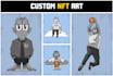 design nft cartoon character for 10k nft art collections