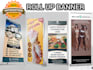 design high quality creative roll up banner, retractable banner