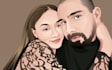 draw valentine couple or etc to vector illustration