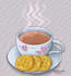 illustrate food and drinking items anime style