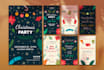 design christmas and new year instagram post or story