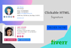 create clickable  email signature,html signature