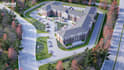 render animate masterplan, 3d site urban plan subdivision, residential community