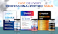 do peptide label design, vial label, product label design