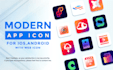 create a modern app logo or icon with splash screen design