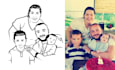 draw vector line art in black and white