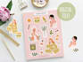 draw cute illustrations for stickers shop, planner, brand