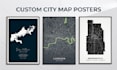 design print ready custom city map wall art posters