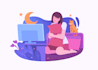 create custom flat design illustration