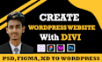 convert wix xd figma to wordpress, figma to divi