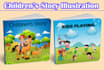 draw children book illustrations, children story or cover