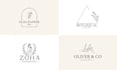 create hand drawn botanical boho modern logo for you