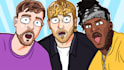 design a cartoon youtube thumbnail