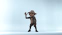 create a dance animation logo featuring this chimp
