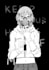 draw you character in black white anime style
