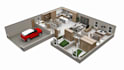 do awesome 3d floor plan rendering or cgi of property