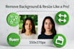 remove image background and resize photos professionally
