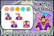 design kick emotes, twitch, animated emotes, badges,  stickers, youtube, tiktok
