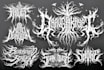 design an atmospheric black metal and dungeon synth logo