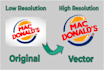cleanup vector tracing, redraw, convert image to vector