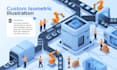 create custom isometric flat design illustration