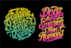 customized hand lettering , typography, font logo