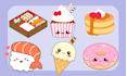 draw custom kawaii food stickers, emotes, and badges