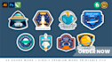 do outstanding stickers, badge, patch  and logo designs
