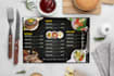 design a creative restaurant food menu flyer or brochure