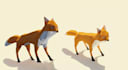 model low poly character model of cute animals for game or lottie animations