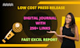 post press release to digital journal with 250 links