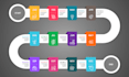 design flowchart timeline roadmap process business infographic