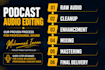 professionally edit mix and master your audio podcast
