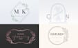 design bohemian floral feminine logo for  boutiques and store